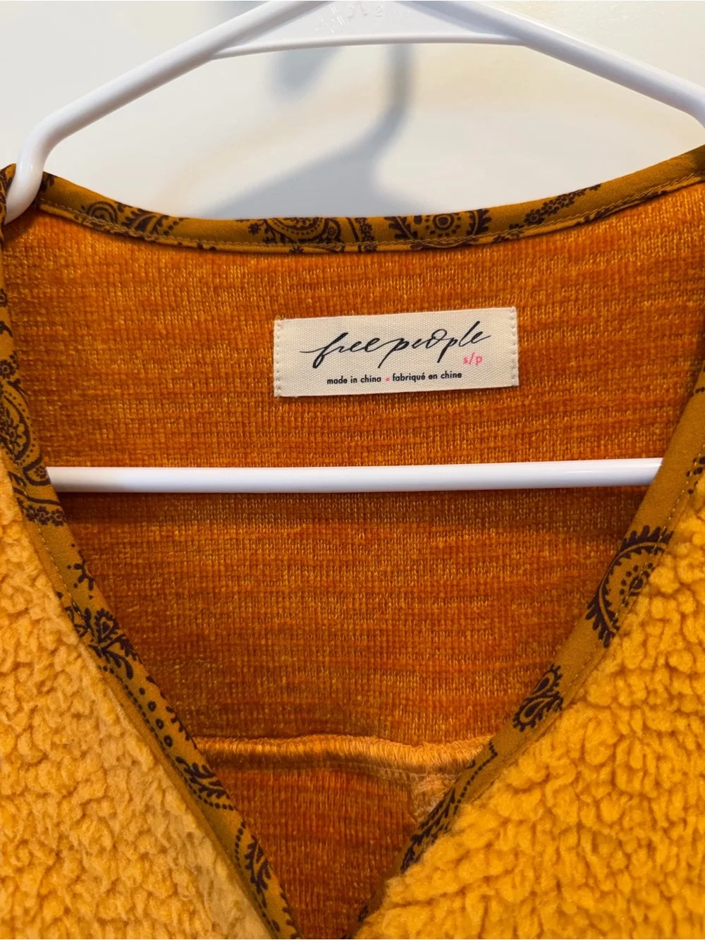 Free People Golden Honey Sherpa Vest